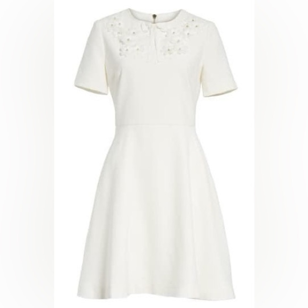 Ted Baker Ivory Dress with Floral Appliqué - Picture 2 of 6